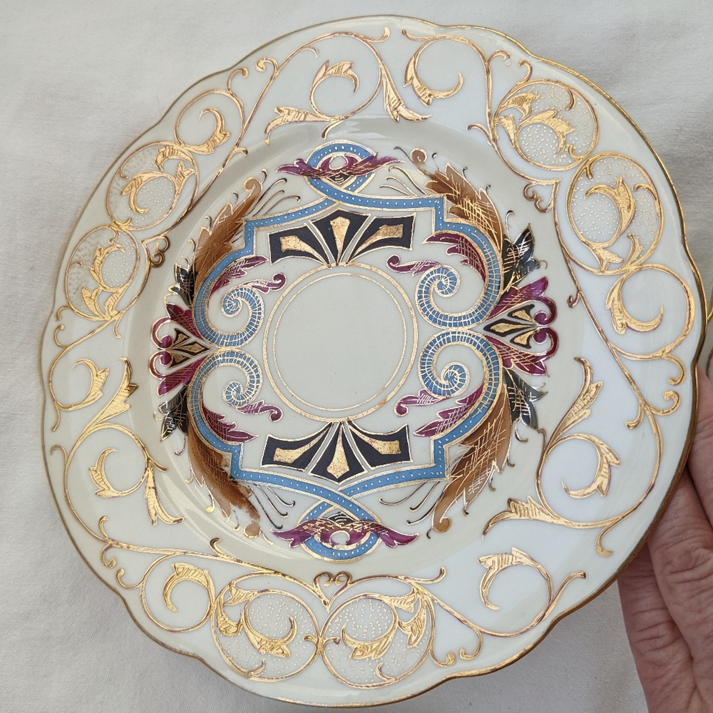 Boseck & Co Imperial Vienna Austria Art Nouveau Handpainted Porcelain Plates - 4 - Picture 9 of 16